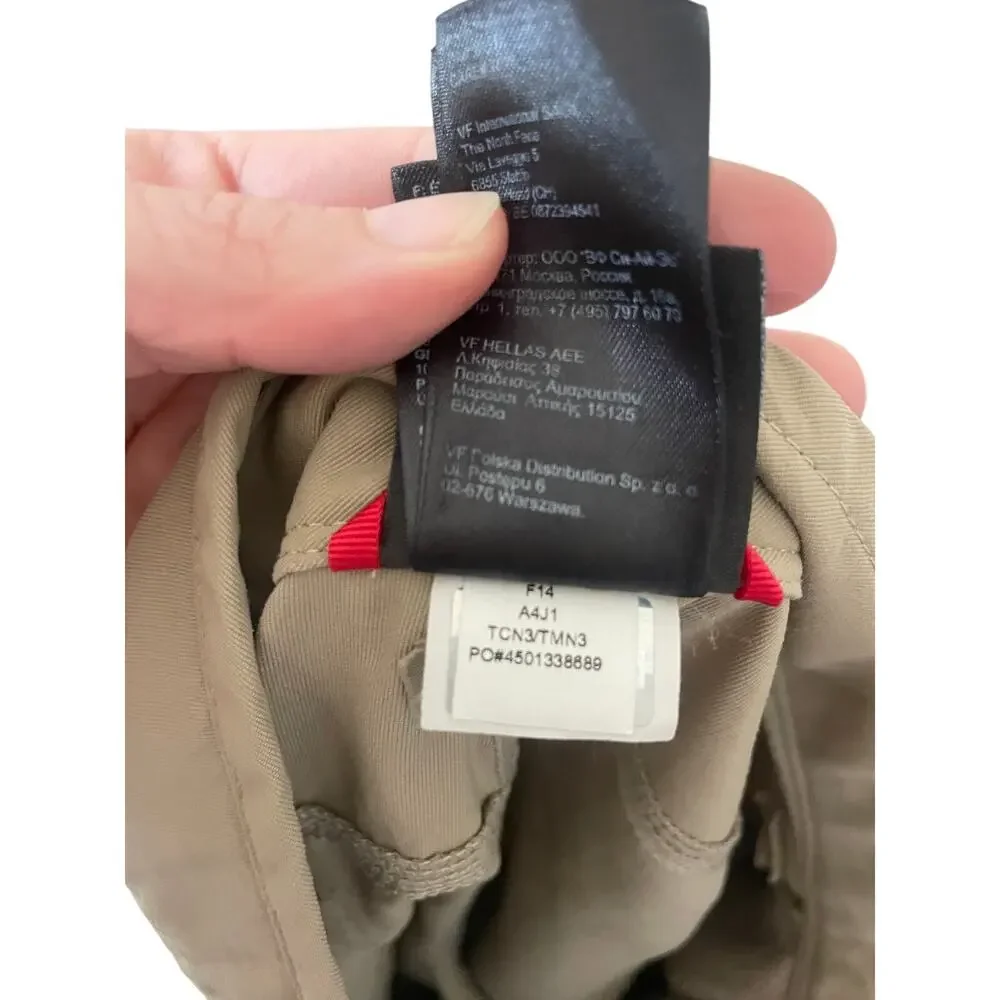 North Face Men’s Lightweight Hiking Pants Khaki Tan Nylon Outdoor Trail sz 32